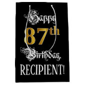 87. Geburtstag ~ Extravagantes Drehbuch; Imitate G Mittlere Geschenktüte (Vorderseite)