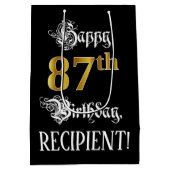 87. Geburtstag ~ Extravagantes Drehbuch; Imitate G Mittlere Geschenktüte (Rückseite)