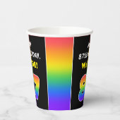87. Geburtstag: Farbiger Regenbogen # 87, Individu Pappbecher (Links)