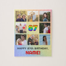 87. Geburtstag: Fun Rainbow #, Individuelle Name &