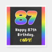 87. Geburtstag: Rainbow Spectrum # 87, Individuell Serviette (Vorderseite)