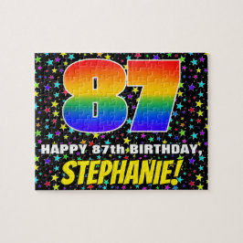 87. Geburtstag — Spaß, farbenfrohe Sternenweltenmu Puzzle