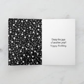 87. Geburtstag Zipper auf Blume Karte (Innenseite)