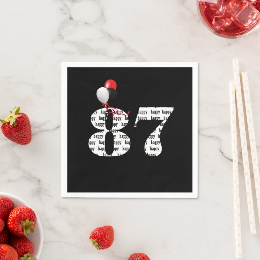 87. Geburtstagsballons Serviette (Beispiel)