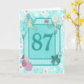 87. Geburtstagskarte mit Blumen Karte (Gelbe Blume)