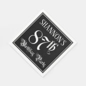 87. Geburtstagsparty — Extravagantes Script + Indi Serviette (Ecke)