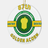 87. INFANTERIEDIVISION "GOLDENE EICHEL " KERAMIK ORNAMENT (Links)
