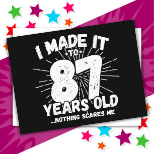 87 Jahre alter sarkastischer Meme Lustiger 87. Geb Postkarte