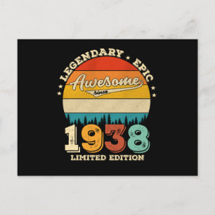 87 Jahre alter Tag 1938 Phantastisches 87. Geburts Postkarte