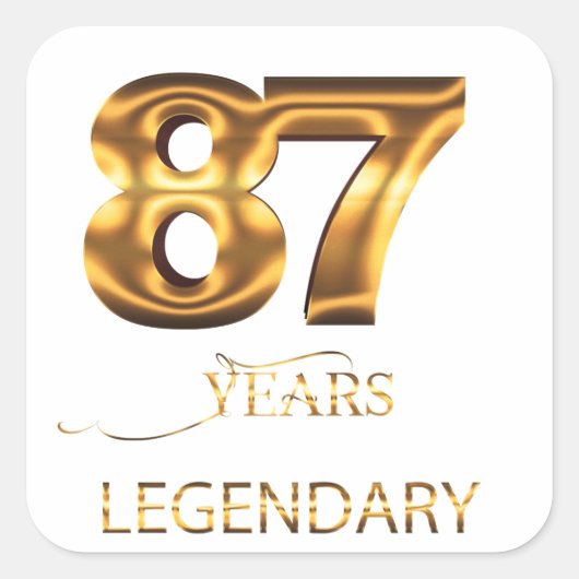 87 Jahre legendärer Aufkleber (Vorderseite)