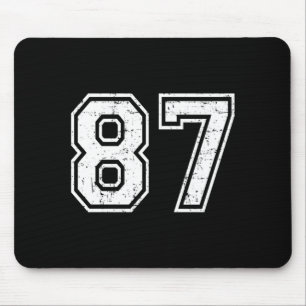 87 Number Eighty-Seven Team Sports Nge Varsity Mousepad