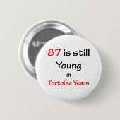 87 Schildkröten-Jahre Button (Vorne & Hinten)