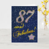 87th birthday for someone Fabulous Karte (Gelbe Blume)