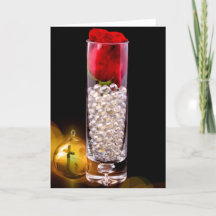 8868-C-Rote Rose mit Kreuzverzierung