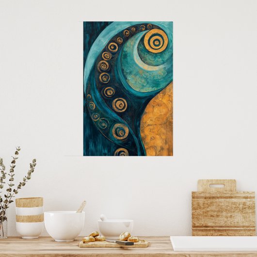 886 Abstrakt Poster (Küche)