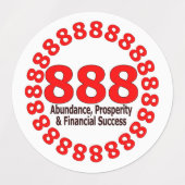 888 Angel Number Sticker - Wohlstand und Überfluss (Design 1)