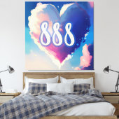 888 Engel Number: A Tapestry of Cosmic Serenity Leinwanddruck (Insitu (Schlafzimmer))
