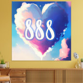 888 Engel Number: A Tapestry of Cosmic Serenity Leinwanddruck (Insitu (Wohnzimmer))