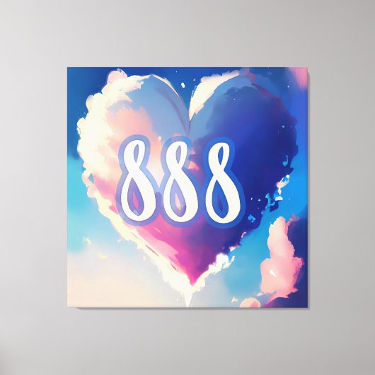 888 Engel Number: A Tapestry of Cosmic Serenity Leinwanddruck (Vorderseite)