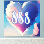 888 Engel Number: A Tapestry of Cosmic Serenity Leinwanddruck (Insitu (Holzboden))