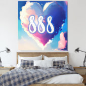888 Engel Number: A Tapestry of Cosmic Serenity Leinwanddruck (Insitu (Schlafzimmer))