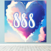 888 Engel Number: A Tapestry of Cosmic Serenity Leinwanddruck (Insitu (Holzboden))