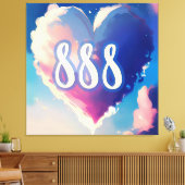 888 Engel Number: A Tapestry of Cosmic Serenity Leinwanddruck (Insitu (Wohnzimmer))