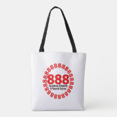 888 Engel Number - Abundance & Positivity Tasche (Rückseite)
