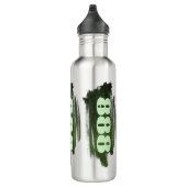 888 Manifestation der Zahl der grünen Glitzer Edelstahlflasche (Rechts)