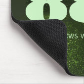 888 Manifestation der Zahl der grünen Glitzer Mousepad (Ecke)