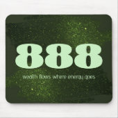 888 Manifestation der Zahl der grünen Glitzer Mousepad (Vorne)