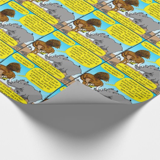 889 Rhino Phallus-Cartoon Geschenkpapier (Ecke)