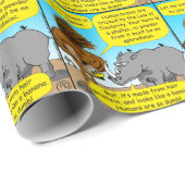 889 Rhino Phallus-Cartoon Geschenkpapier (Rolleneckpunkt)