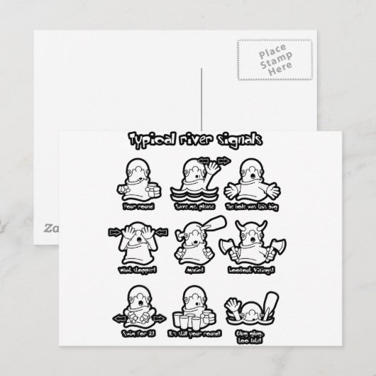 88_Fluss_signale2 Postkarte (Vorne/Hinten)