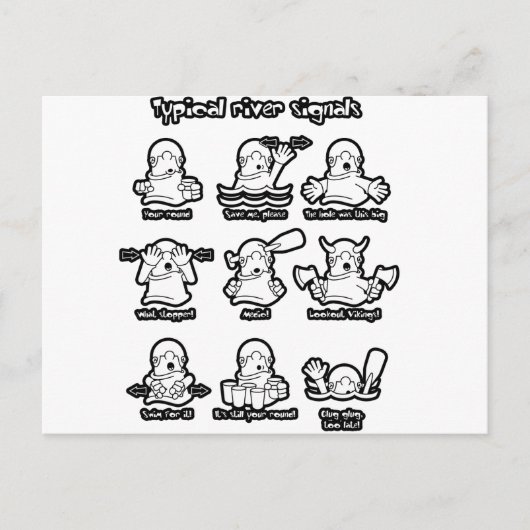 88_Fluss_signale2 Postkarte (Vorderseite)