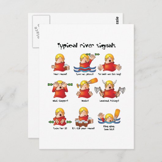 88. Flusssignalfarbe Postkarte (Vorne/Hinten)