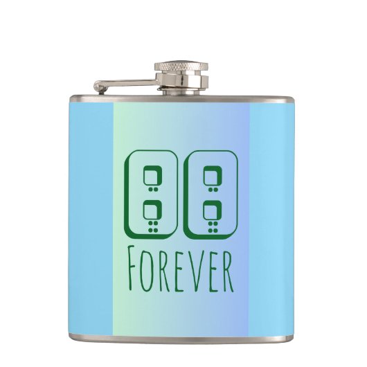 88 Forever Vinyl umhüllte Flasche Flachmann (Vorderseite)