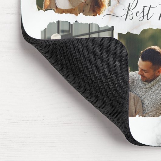 88 Foto Moderne Elegante Collage Family Liebe Mousepad (Ecke)