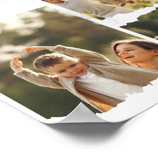 88 Foto Moderne Elegante Collage Family Liebe Poster (Ecke)