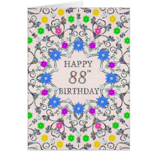 88. Geburtstag Abstrakte Blume