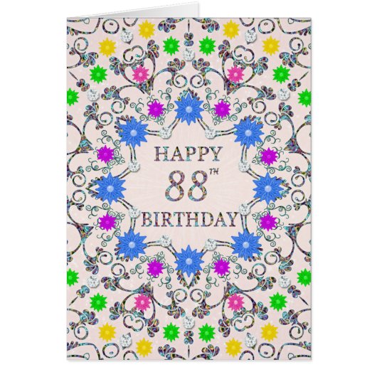 88. Geburtstag Abstrakte Blume (Vorne)