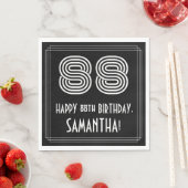 88. Geburtstag: Art Deco Inspiriert Look "88" + Na Serviette (Beispiel)