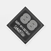 88. Geburtstag: Art Deco Inspiriert Look "88" + Na Serviette (Ecke)