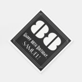 88. Geburtstag: Art Deco Inspiriert Look "88" + Na Serviette (Ecke)