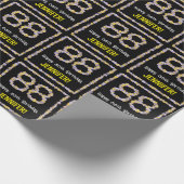 88. Geburtstag: Blumennummer, Individuelle Name, B Geschenkpapier (Ecke)