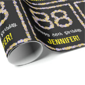 88. Geburtstag: Blumennummer, Individuelle Name, B Geschenkpapier (Rolleneckpunkt)
