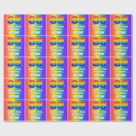 88. Geburtstag: Farbiges, lustiges Regenbogenmuste Geschenkpapier