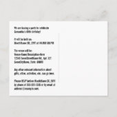 88. Geburtstag - Fun Fireworks, Regenbogen Look "8 Postkarte (Rückseite)