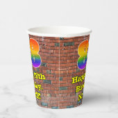 88. Geburtstag: Fun Graffiti-Inspiriert Regenbogen Pappbecher (Rechts)
