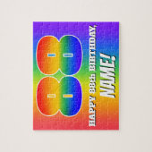 88. Geburtstag — mehrfarbiges Regenbogenmuster "88 Puzzle (Vertikal)